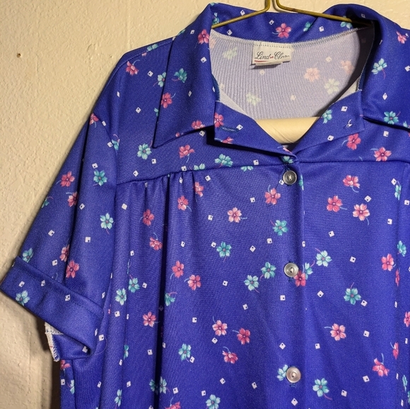 lind And Clare Blue Floral Button-Up Shirtsize 44 Pre-owned - Picture 4 of 9